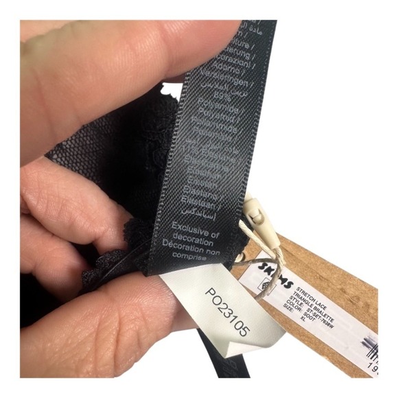 SKIMS Limited Edition Stretch Lace Triangle Bralette Soft Sexy Sheer XL NWT - Picture 8 of 16